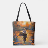 Man in Boot Impressionisme Tote Bag (Achterkant)