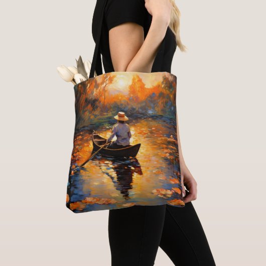 Man in Boot Impressionisme Tote Bag (Dichtbij)