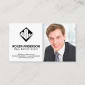 Man in Business Suit | Logo onroerend goed Visitekaartje (Voorkant)