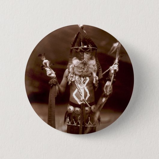 man in ceremoniële kleding ronde button 5,7 cm (Voorkant)
