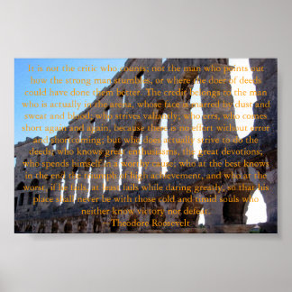 Man in de Arena door Theodore Roosevelt Poster