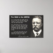 Man in de Arena Speech - Teddy Roosevelt 1910 Canvas Afdruk (Voorkant)