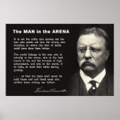 Man in de Arena Speech - Teddy Roosevelt 1910 Poster (Voorkant)