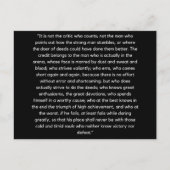 Man in de Arena Theodore Roosevelt Briefkaart (Voorkant)