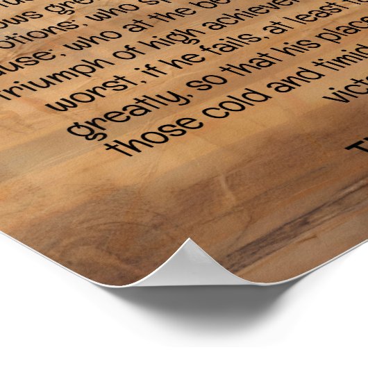 Man in de Arena - Theodore Roosevelt Poster (Hoek)