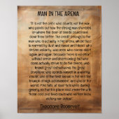 Man in de Arena - Theodore Roosevelt Poster (Voorkant)