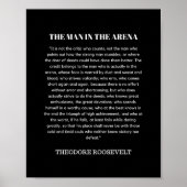 Man in de Arena Theodore Roosevelt Poster (Voorkant)