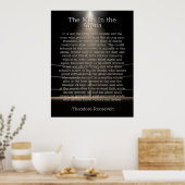 Man in de Arena - Theodore Roosevelt Quote Poster (Keuken)