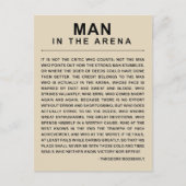 Man in de arena - veel gewend aankondigingskaart (Voorkant)