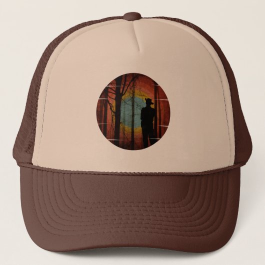 MAN IN DE BOSBOUW VAN BOSSEN TRUCKER HAT PET (Voorkant)