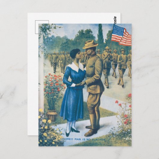 Man in de Eerste Wereldoorlog is geen lul Briefkaart (Voorkant / Achterkant)