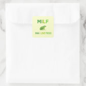 man in de liefde kikkers vierkante sticker (Tas)