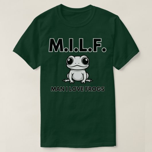 Man in de liefde voor kikkers MILF T-shirt (Design voorkant)