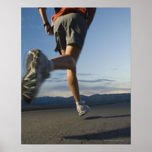 Man in de loopbaan van het atletisch vistuig poster (Voorkant)