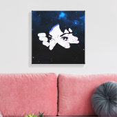 Man in de lucht canvas afdruk (Insitu (Woonkamer))