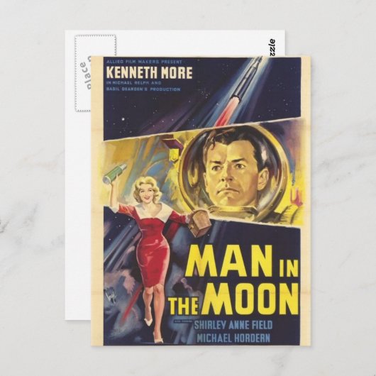 Man in de maan briefkaart (Voorkant / Achterkant)