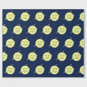 Man in de maan cadeaupapier (Vlak)