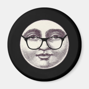  man in de maan full face bril zwart Wh Magneet