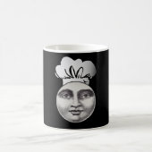 man in de maan full face chef pet zwart koffiemok (Center)