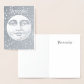  man in de maan Full Face Star Silver folie Folie Kaarten (Display)