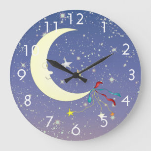 Man in de maan grote klok