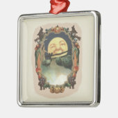 Man in de maan Jack o lantaarn heks Metalen Ornament (Links)