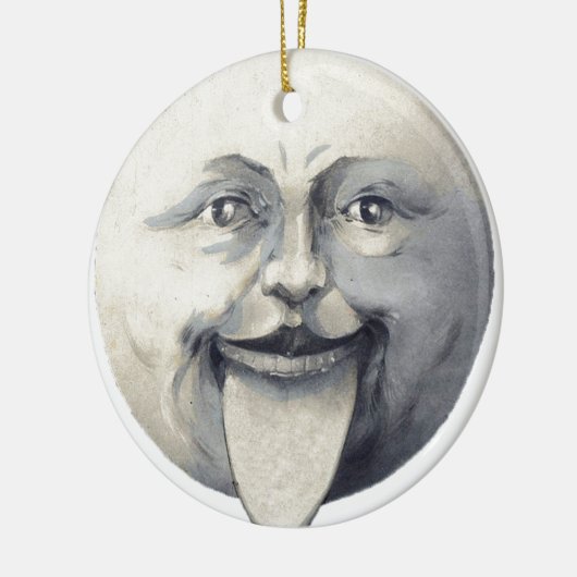 Man in de maan keramisch ornament (Links)