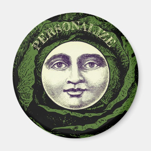 Man in de maan kool hoofd magneet (Voorkant)