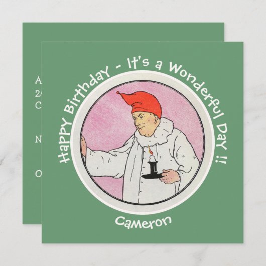 Man in de Maan Moeder Gans Verjaardagsfeestartikel Kaart (Voorkant / Achterkant)