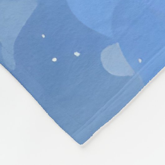 Man in de maan op een sterrenachtergrond fleece deken (Hoek)