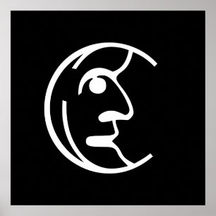 Man in de maan poster