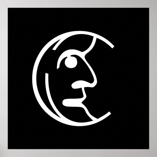 Man in de maan poster (Voorkant)