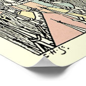  Man in de Maan Storybook Illustratie Poster (Hoek)