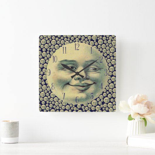  Man in de maan Vierkante Klok (Huis)