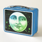 man in de maan vol gezicht blauwgroen blauw groen (Achterkant)