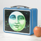 man in de maan vol gezicht blauwgroen blauw groen (In situ)