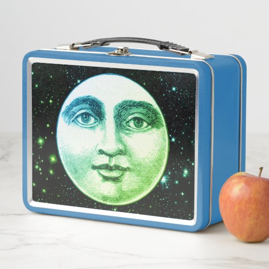 man in de maan vol gezicht blauwgroen blauw groen (In situ)