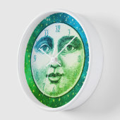  man in de maan vol gezicht blauwgroen blauw groen (Hoek)