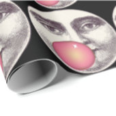  man in de maan vol gezicht bubblegum cadeaupapier