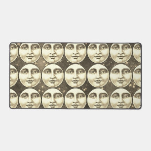 man in de maan vol gezicht sepia goudbruin bureaumat