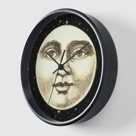  man in de maan vol gezicht zwart sepia (Hoek)