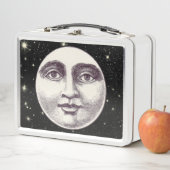 man in de maan vol gezicht zwart wit (In situ)