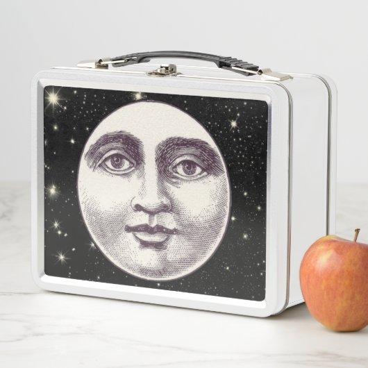 man in de maan vol gezicht zwart wit (In situ)