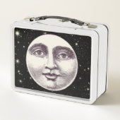 man in de maan vol gezicht zwart wit (Achterkant)