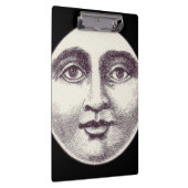 man in de maan vol gezicht zwart wit klembord (Rechts)