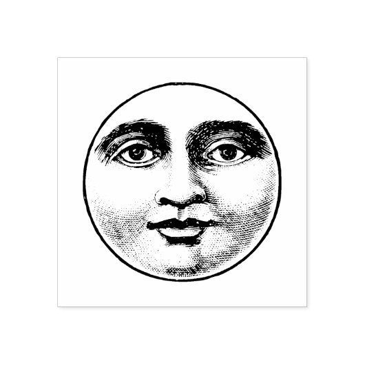  Man in de maanrubberen stempel (Afrduk)