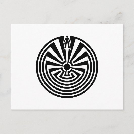 Man in de Maze, Indianen, Itoi, Papago Briefkaart (Voorkant)