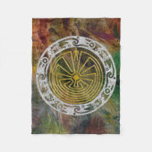 MAN IN DE MAZE-versiering + uw achtergrond Fleece Deken (Voorkant)