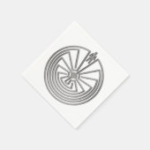 MAN IN DE MAZE zilver + uw achtergrond Servetten (Hoek)