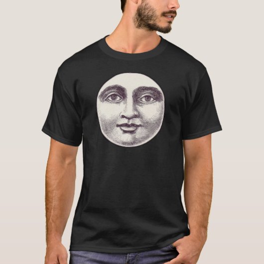 man in de Moon Full Face Classic T-shirt (Voorkant)